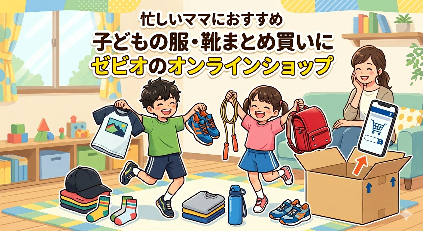 ゼビオオンラインで購入した商品を開ける子供たち